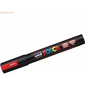 Faber-Castell uni-ball 182577 POSCA markeerstift met medium ronde punt, neonrood