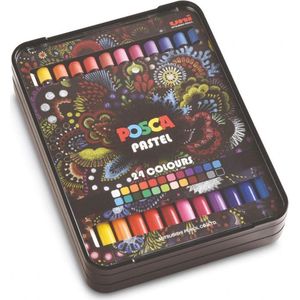 POSCA - Pastelkrijt - 24 Kleuren - Geschikt Voor Alle Ondergronden