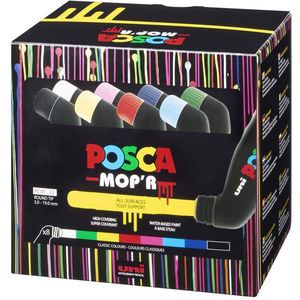 Posca Mop'R - Verfmarker Xxl - 3-19mm - set van 8 Kleuren