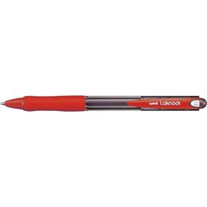 Uni-ball balpennen Laknock schrijfbreedte 0,4 mm, schrijfpunt: 1 mm, medium punt, rood, Pak van 12 - rood 732397