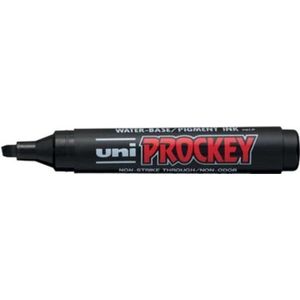 Permanentmarker uni-ball prockey pm-126, skrå, sort