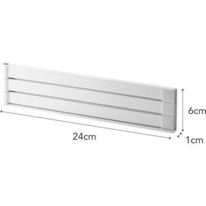 Yamazaki 2456 TOWER Magnetic Towel Hanger, white, Steel, 24 x 1 x 6 cm