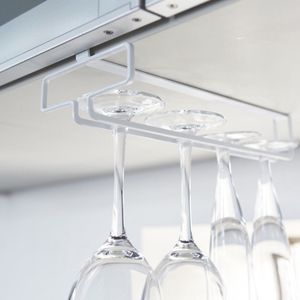 Yamazaki 2462 TOWER Under~Shelf Wine Glass Hanger, white, Steel, 11 x 26 x 7 cm