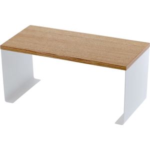 Yamazaki - TOSCA Slim Stackable Kitchen Rack - Wit - Staal/Hout