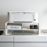Yamazaki 4348 TOWER Printer Rack, white, Steel, 48 x 37 x 19 cm