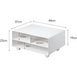 Yamazaki 4348 TOWER Printer Rack, white, Steel, 48 x 37 x 19 cm