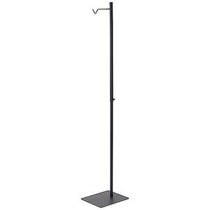 Yamazaki 4515 TOWER In hoogte verstelbare lantaarnstandaard van staal en polypropyleen, minimalistisch design, zwart