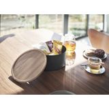 Yamazaki - Opbergdoos - Zwart - Hout en Staal