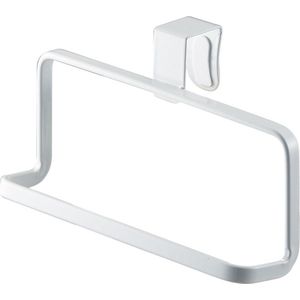 Yamazaki 6779 TOWER Towel Hanger S, white, Steel, 16 x 7 x 9.5 cm