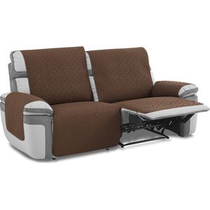 Geo - Recliner beschermer - 2 zits - 150cm breed - Bruin