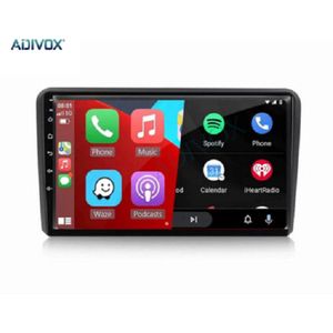 ADIVOX 9 inch voor Audi A4/RS4/S4/B6/B7 Android 13 8CORE 8GB/128GB CarPlay/Auto/Wifi/GPS/NAV/RDS/DSP/5G/QLED