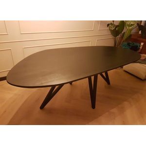 Jason's WOOD - Organische BLOB eettafel met matrix-flower poot 240 x 95