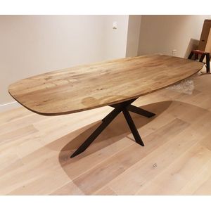 Jason's WOOD - Deens ovale eettafel met matrix-poot 260 x 120