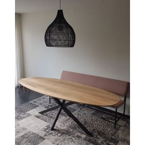 Jason's WOOD - DEENS ovale eettafel met matrix-poot 280 x 120