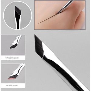 Precise Eyeliner brush kwast - eyeliner Pencil- Wenkbrauw kwastje- eyeliner kwastje zwart- super dun- make-up kwast