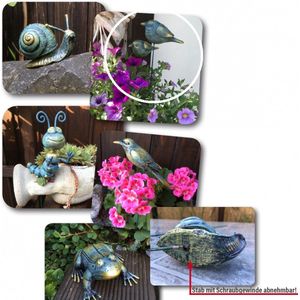 Tuinsteker- Tuinplug - Kleine vogel - afdraaibare steel - 60 cm hoog met steel