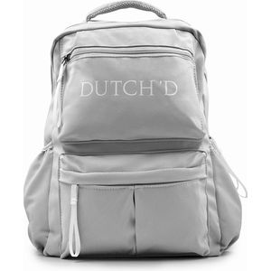 Dutch'D - Sign Backpack - Rugtas - Katoen - Grijs - laptop vak - Premium Accessories