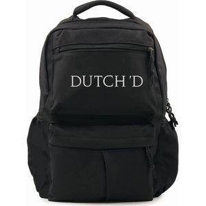 Dutch'D - Sign Backpack - Rugtas - Katoen - Zwart - laptop vak - Premium Accessories
