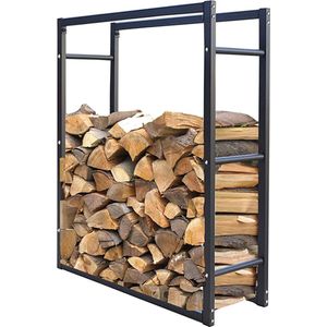 Firewood Rack - haardhoutrek \ haardbestek, brandhoutrek \ fireplace cutlery, firewood rack 90x25x90cm