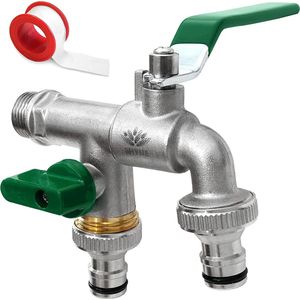 kogelkraan / Premium kogelkraan - universele waterkraan voor de tuin / uitloop buitenkraan / Premium tuinkraan / water tap for the garden