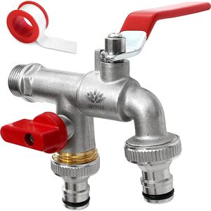 kogelkraan / Premium kogelkraan - universele waterkraan voor de tuin / uitloop buitenkraan / Premium tuinkraan / water tap for the garden