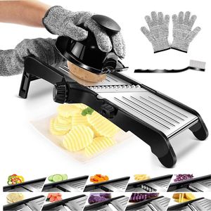 Groentesnijder, mandoline, groenteschaaf, fruit cutter, potato cutter, onion cutter, vegetable cutter, julienne cutter multifunctional cutter,