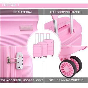 Trolley Suitcase Set, Handbagage / Lightweight 4 rolls carry-on trolley suitcase board luggage cabin trolley travel suitcase luggage,