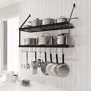 pannenrek - pannenplank , pan shelf / rack organizer \ Opbergrek 26D x 40.6W x 51.7H centimetres