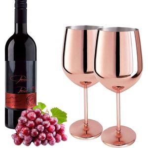 stainless steel wine glasses - royal style wine cups / High Quality - - Perfect for Home, Restaurants and Parties - Champagne Glasses \ Premium product / Tonic Cocktail Glasses