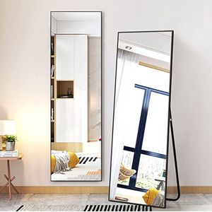 body spiegel, staande spiegel, vrijstaande lichaamsspiegel, groot en hoog, grote make-upspiegel, grote spiegel voor slaapkamer, woonkamer, kleedkamer 150 x 40cm