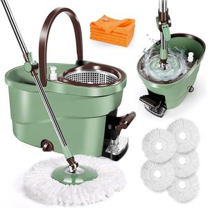 emmer, vloerwisser , poetsemmer \ Dweilmop set - cleaning bucket with mop head