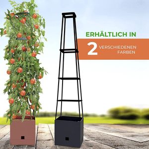 Klimplantenrek / voor tomaten, Plantenkweektoren ""Maxitom"" met klimhulp en 2 liter waterreservoir, inhoud 16 liter, 150 cm hoog
