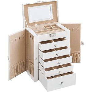 Travel Jewelry Box for Women / watch box jewelry box \Jewelry Holders Portable Jewelry Organizer Case for Necklace Earrings Rings - Drawers Jewelry Storage Box /Juwelendoos