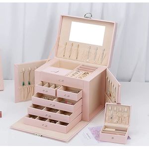 Travel Jewelry Box for Women / watch box jewelry box \Jewelry Holders Portable Jewelry Organizer Case for Necklace Earrings Rings - Drawers Jewelry Storage Box /Juwelendoos