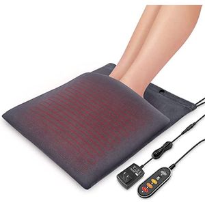 voetenwarmer - elektrische voetverwarming \ massage voetwarmer, warmte en ontspanning voor gestreste voeten met zachte teddyvoering