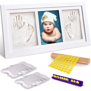 Babyfotolijst Set \ posters voor de kinderkamer - Baby Hand en Footprint Kit \ kit voor pasgeboren jongens/meisjes - baby fotolijst, Fotolijstplank