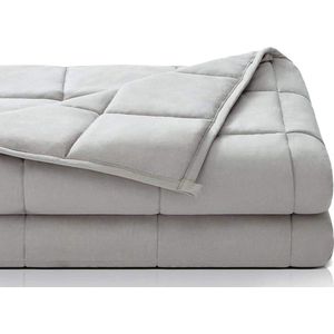 verzwaringsdeken /fleece deken voor bed en bank - lichtgewicht dekbed - 4 seasons, blue, soft warm sleeping blanket \ Weighted blanket premium_122 x 183 cm - 6.8 kg