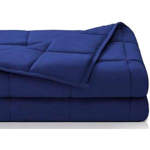 verzwaringsdeken /fleece deken voor bed en bank - lichtgewicht dekbed - 4 seasons, blue, soft warm sleeping blanket \ Weighted blanket premium_152 x 203 cm - 6.8 kg