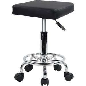 Rol kruk Schommelstoel Werkkruk met verstelbare rugleuning Draaibare Kruk / Rolling stool Rocking chair Work stool with adjustable back Swivel stool - Draaibare kruk met wielen