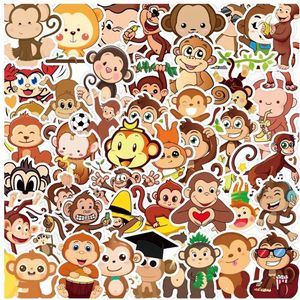 Schattige Apen Stickers 50 Stuks | Dieren Stickers | Aap | Aapjes | Monkey | Laptop Stickers | Stickers Kinderen en Volwassenen | Stickervellen | Plakstickers | Koffer Stickers | Stickers Bullet Journal en Planner