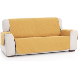 Belmarti® Bankbeschermer Duo 110cm Breed – Geel – Dubbelzijdig, beschermt tegen vlekken, haren en krassen – ideaal voor gezinnen met kinderen en huisdieren, machinewasbaar