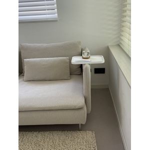 Nordic Style® Sofa Tray - bank tafeltje - Massief eiken - Wit - Bijzettafel