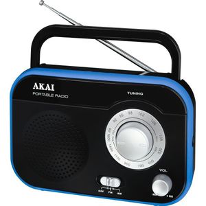 Akai Professional RO AKAI PR003A-410 B (AM, FM), Radio, Zwart, Blauw