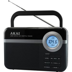Akai Professional Radio Akai PR006A-471U (FM), Radio, Zwart