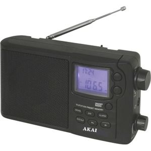 Akai Professional APR-2418 (AM, FM), Radio, Zwart