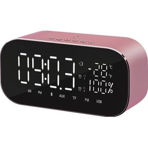 Akai ABTS-S2GD radio Klok Digitaal Roze