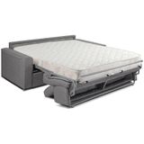 Vierzits express bedbank VIZIR van stof - grijs - slaapafmeting 160  cm - matras 18 cm