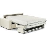 Driezits express bedbank van kunstleer EMIR - Zwart - Slaapafmeting: 140 cm - Matras 14 cm