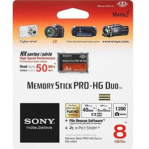 Sony MS-HX8A Memory Stick PRO-HG DUO HX geheugenkaart memory stick Pro-HG Duo