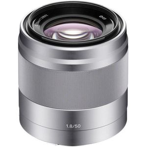 Sony - E 50mm f/1.8 OSS - Lens - Zilver - Aluminium - Beeldstabilisatie